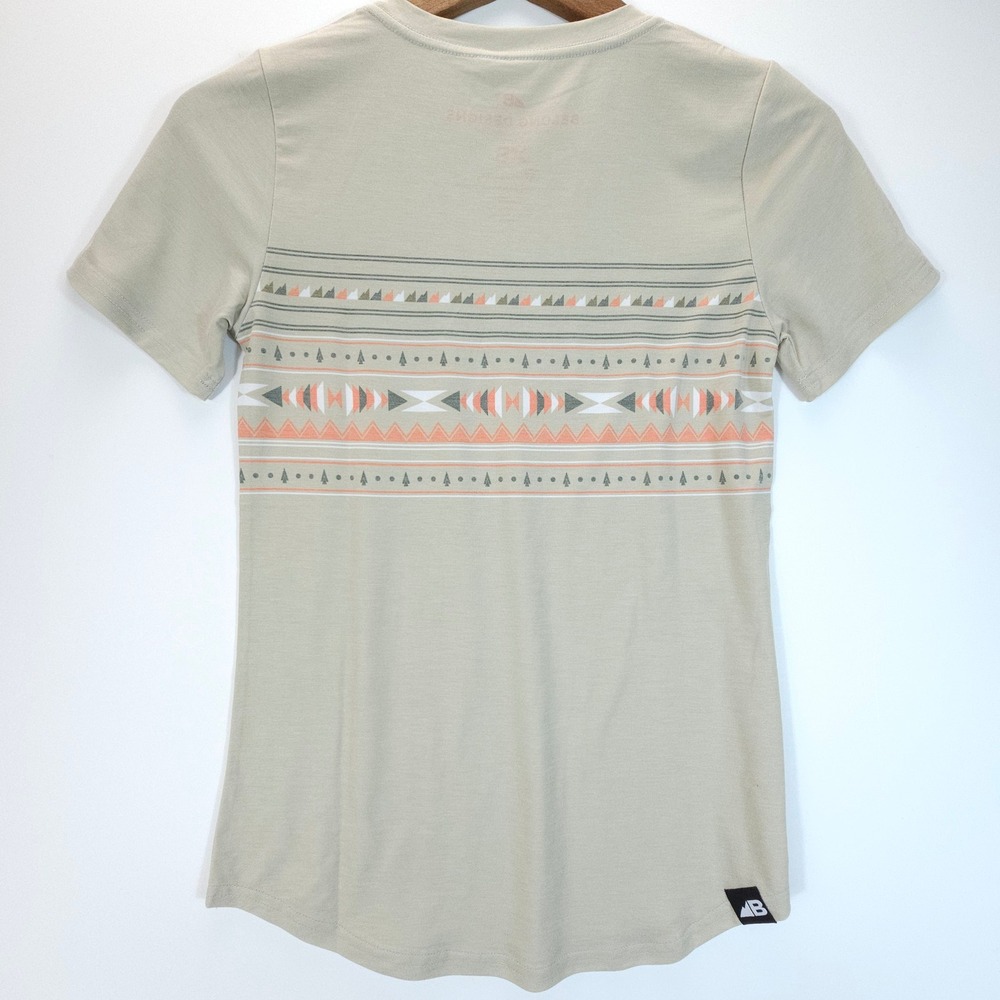 Belong Designs Antero Tee Men XS Sand Southwestern Geometric Print NWT - Picture 3 of 8
